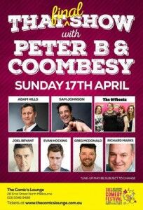 That Show Line Up - Peter B & Coombesy - MICF - The Clothesline